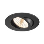 SLV New Tria 68 Foco Aluminium Negro Esférica 8.3W 705lm 38D - 927 Luz Muy Cálida | Recorte 68mm -  Mejor Reproducción De Color - Regulable 