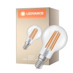 Ledvance Classic LED E14 Esférica Con Filamento Clara 3.8W 806lm - 827 Luz Muy Cálida | Reemplazo 60W