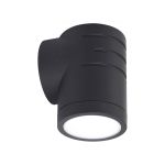 Ansell LED Luz de pared Reef Negro 5W 425lm 90D - 830-840-860 CCT | IP65 - Arriba y abajo - Al aire libre