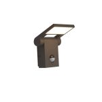 Ansell LED Luz de pared Tempo 90D Ajustable Grafito  10W 685lm - 830 Luz Cálida | IP54 - Sensor de movimiento y luz