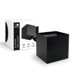 D'Lite Luz De Pared Elingen Aluminium Negro Up & Down 2.9W 170lm - 830 Luz Cálida | IP65 - A Pilas - Sensor De Luz