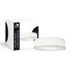 D'Lite Luz de techo Lunelle 50cm Textil Blanco | Apta para 3x E27 