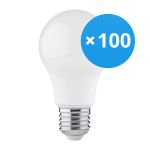 Multipack 100x Bright Choice LED Bulbo E27 Pera Mate 4.9W 470lm - 830 Luz Cálida | Reemplazo 40W