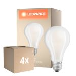 Multipack 4x Ledvance Classic LED E27 Pera con Filamento Mate 24W 3452lm - 827 Luz muy Cálida | Reemplazo 200W