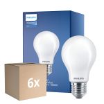 Multipack 6x Philips MASTERValue LED E27 Pera Mate 11.2W 1521lm - 940 Blanco Frio | Mejor reproducción de color - Regulable - Reemplazo 100W