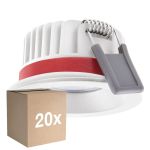 Multipack 20x Ledvance Foco LED Fire Rated Aluminium Blanco 8W 720lm 36D - 940 Blanco Frio | Recorte 68mm - IP65 - Mejor reproducción de color - Regulable