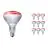 Multipack 10x Philips BR125 IR 250W E27 230-250V Rojo