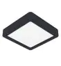 Eglo Luz de techo Fueva 6 Plástico Negro 7W 1100lm - 827-840-865 CCT