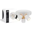 D'Lite Luz de techo Beitem Mate Blanco FSC Madera | Apta Para 3x GU10