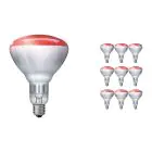 Multipack 10x Philips BR125 IR 250W E27 230-250V Rojo