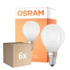 Multipack 6x Osram Classic LED E14 Esférica Con Filamento Mate 5.5W 806lm - 840 Blanco Frio | Regulable - Reemplazo 60W